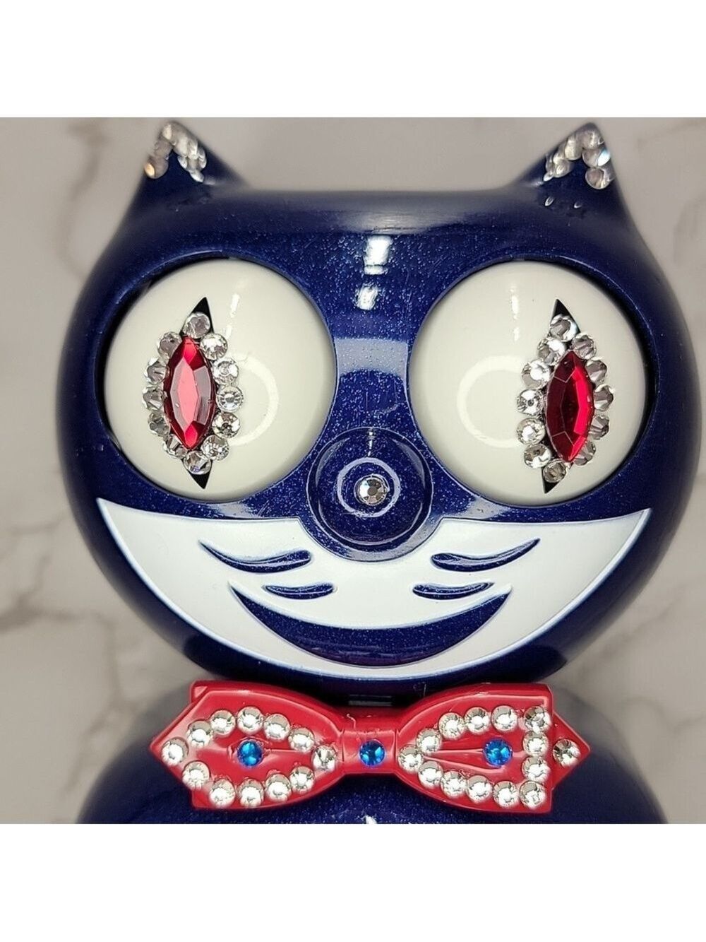 Rare Jeweled Red, White & Galaxy Blue Kit-Cat Klock LIMITED EDITION - Picture 1 of 16